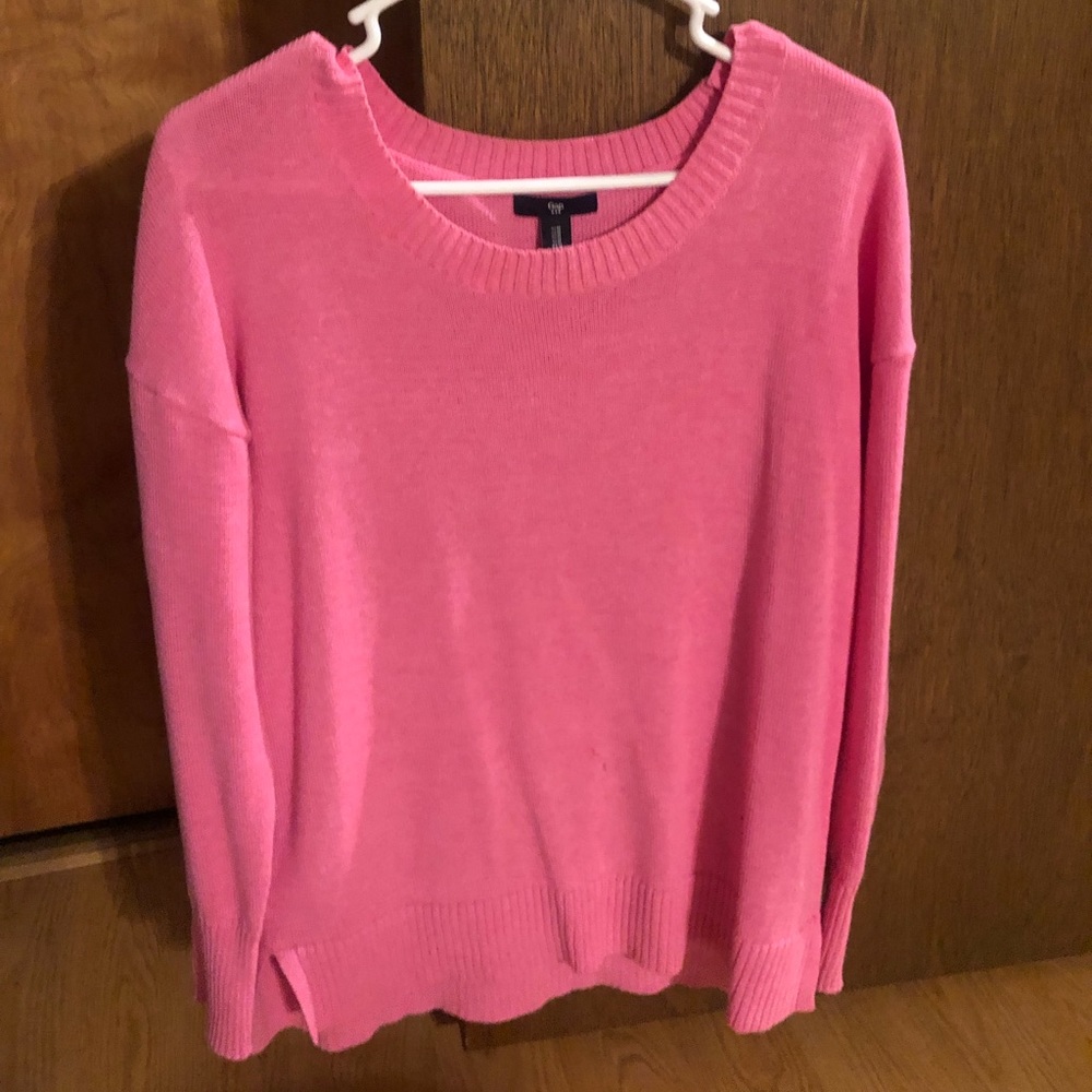 Gap long sleeve pink top